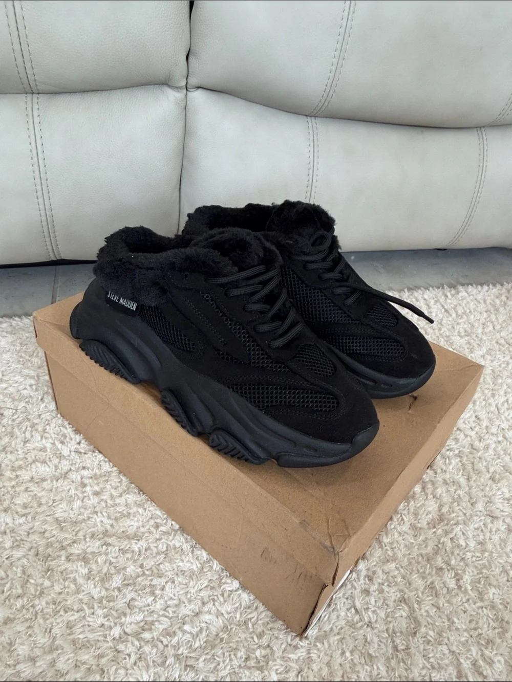 Steve Madden Women's Fleece-Lined Chunky Sneaker